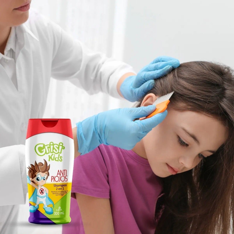 Shampoo 2 En 1 Grisi Kids Antipiojos 300 Ml.
