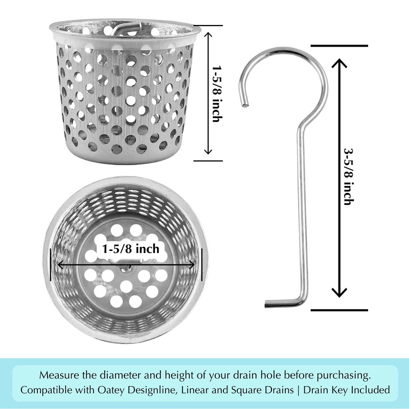 Shower Drain Strainer for Oatey Designline Shower Drain, Linear and