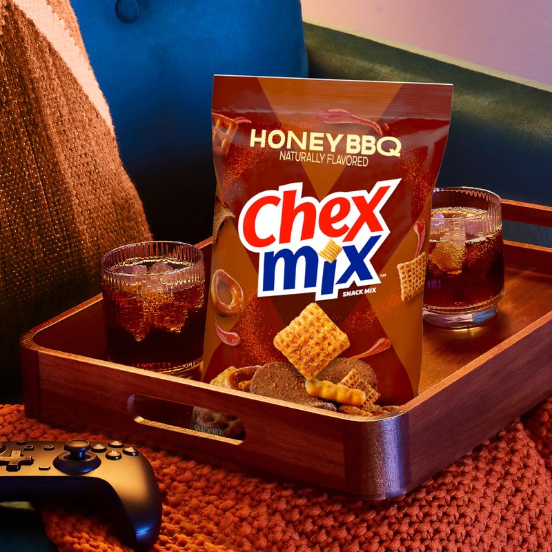 Chex Mix Snack Mix, Honey BBQ, Snack Bag, Snacks, 8