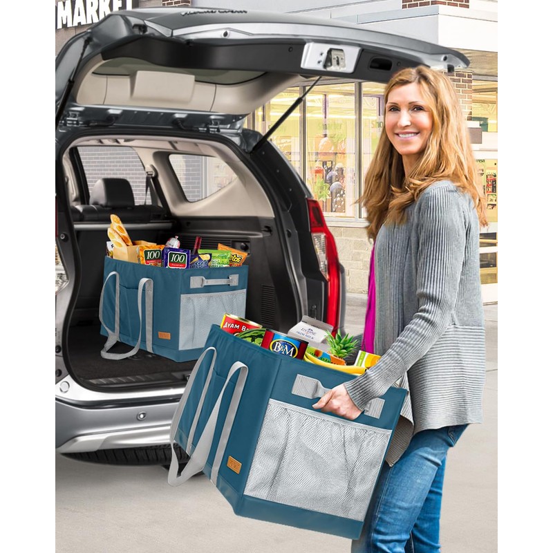 WONDAY Large Stand Up Utility Tote Bag, Reusable Grocery Bags