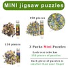 3 Pack Small Jigsaw Puzzles for Adults Challenging Puzzle Mini