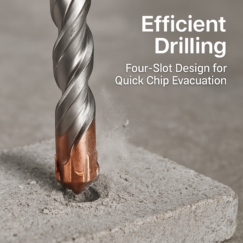 SDS Plus Masonry Drill Bit Set for Concrete, Brick &