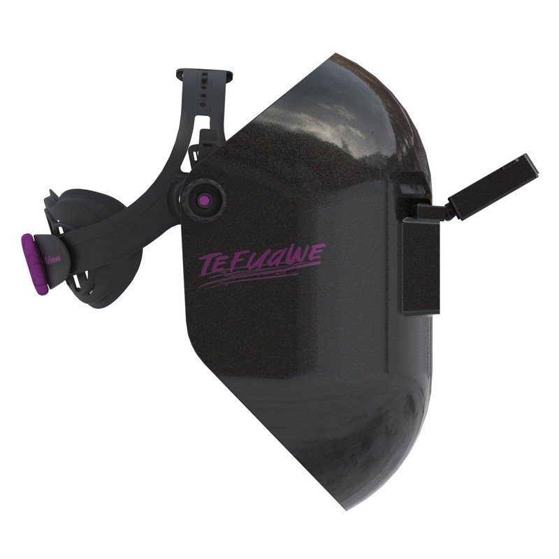 Tefuawe Black Flip Up Chopped Fiberglass Sugar Scoop Welding Helmet,