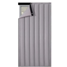 Thermal Insulated Door Curtain for Winter Buokaiw Soundproof Windproof Waterproof Door Cover with Thicken Cotton Fill, Fits Front/Back/Sliding Doors,Grey(W31.49*H82.68 in/80 * 210cm)