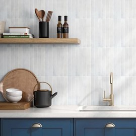 10 Sheet 11.4 * 9 backsplash Tiles Peel and Stick for Kitchen Bathroom RV,Thick Design Subway wall Tiles Stick on backsplash wall