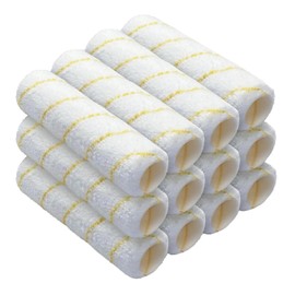 Greatandrew 12-Pack Paint Roller Covers 9 Inch, 3/8" Nap Microfiber Paint Roller Kit for Painting Walls, Ceilings, Houses & DIY Projects on Smooth Textured Surfaces, etc