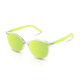 Retro Round Sunglasses for Women, Pink Sunglasses Womens with Classic Trendy Frame Sunnies Shades UV400 Blocking Green