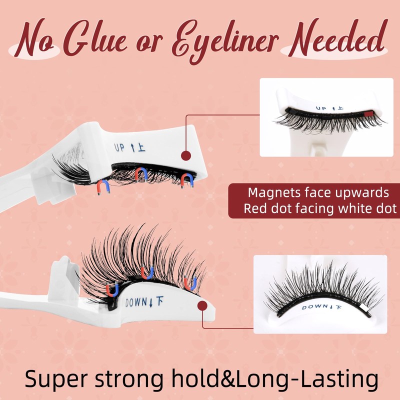 Magnetic Eyelashes 4Pairs Magnetic Lashes with Applicator(A4)