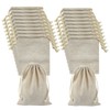 HAIKING Cotton Linen Drawstring Bag, 20 Pcs Reusable Cotton Muslin