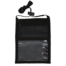 Zipper Closure Badge Holder