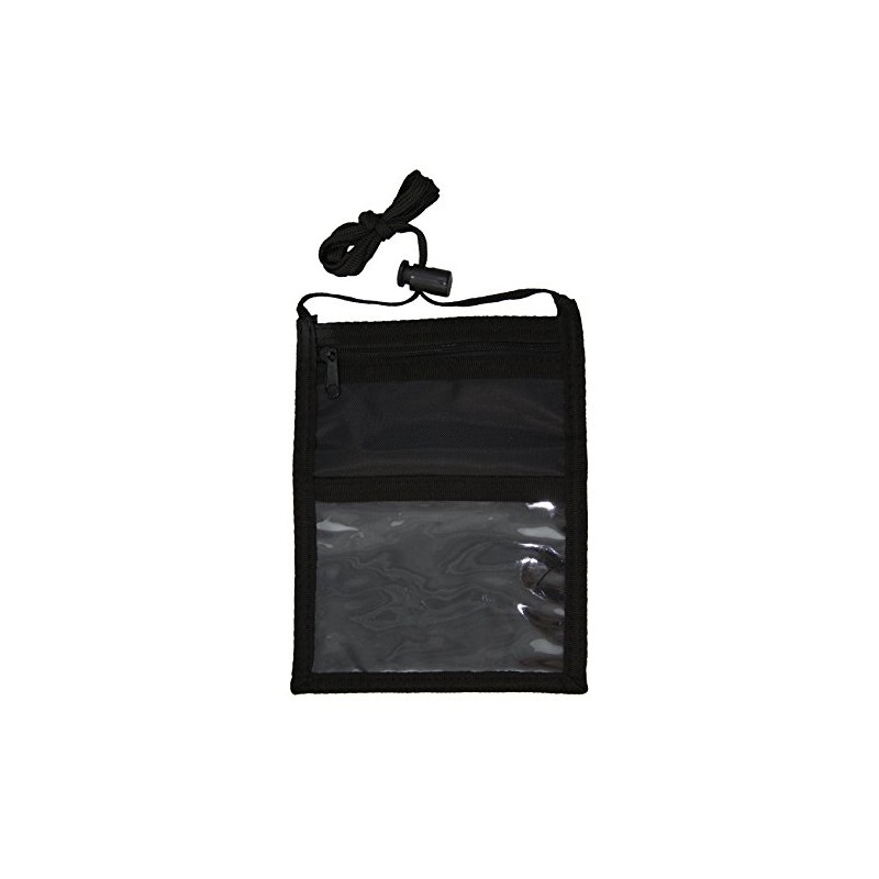 Zipper Closure Badge Holder