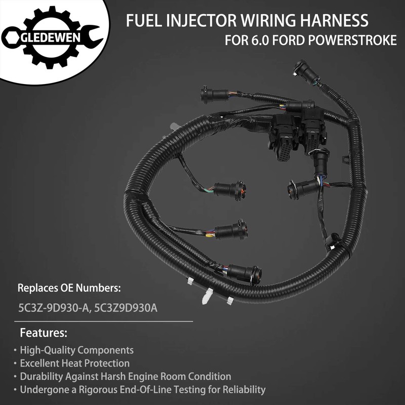 FICM Engine Fuel Injector Complete Wiring Harness | for Ford