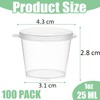 100 * 1oz Round Food Container Pots with Lids, Sauce