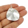 Large Hammered Solid 925 Silver Drop Earrings Handmade Jewellery