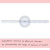 Goniometer 12 inch 360° Clear Protractor Physical Therapy, for Medical