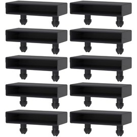 cyclingcolors 10x Supporto semplice per doga doghe 53 × 8 mm plastica per rete letto telaio in metallo terminale letto mobile fissaggio clip tenone, nero
