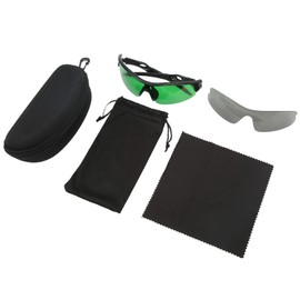 HPS Grow Room Glasses, with Glasses Case LED Protection Glasses UV Protective Goggles for Working(Green)