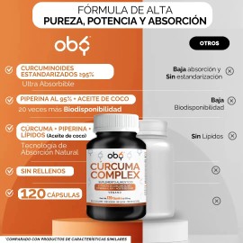 Turmeric Curcuma Aceite Coco Pimienta Negra Extracto Raiz Organica Estandarizada Curcuminoides Antioxidante Golden Milk Suplemento Vitaminas Hombre