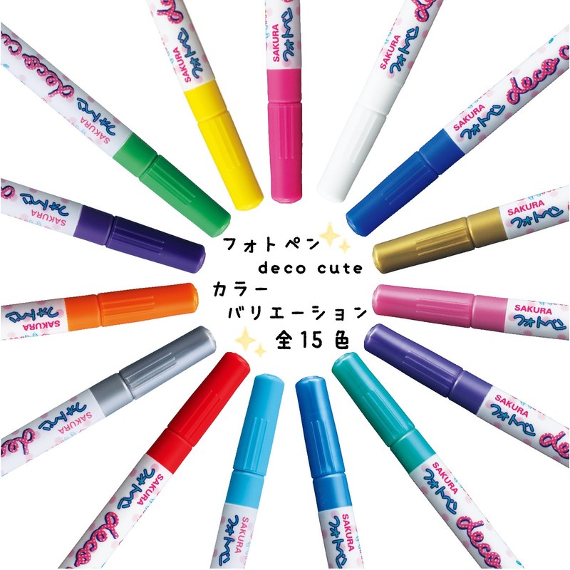 サクラクレパス 水性ペン フォトペンデコキュート 6色セット ZHK-S6