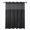 goodbath Ringless Shower Curtain, Waffle Shower Curtains for Bathroom,Mesh Top