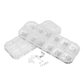 Mikinona Vibrant Rhinestones Nail Charms Pearl Flat Bottom Jewelry Nail Art Decorations Set