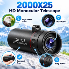 Compact 22mm Objective Monocular Telescope with BK7 Prism and IPX4 Water Resistance