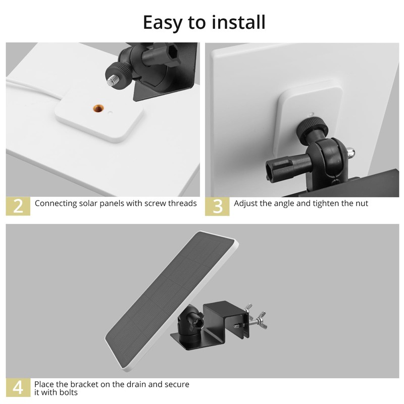 Anbte Universal Solar Panel Gutter Mount, Aluminum Gutter Mount for