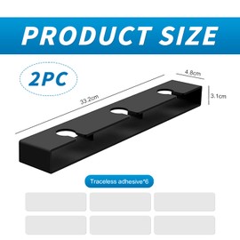 jinminamz Weinglashalter Hängend, Gläserhalter, Weinglashalter, Selbstklebend Weinglas Halterung für Küche Bar Restaurant, Schwarz (2 Stück)