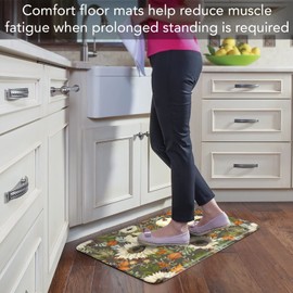 CounterArt Farmhouse Fall 30” x 20” Decorative Vinyl Comfort Floor Mat Manufactured in The USA, Waterproof, Reduces Muscle Fatigue, Easy to Clean