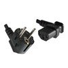 DINIC Power Cable CEE 7/7 to C13 90 Degree Angled