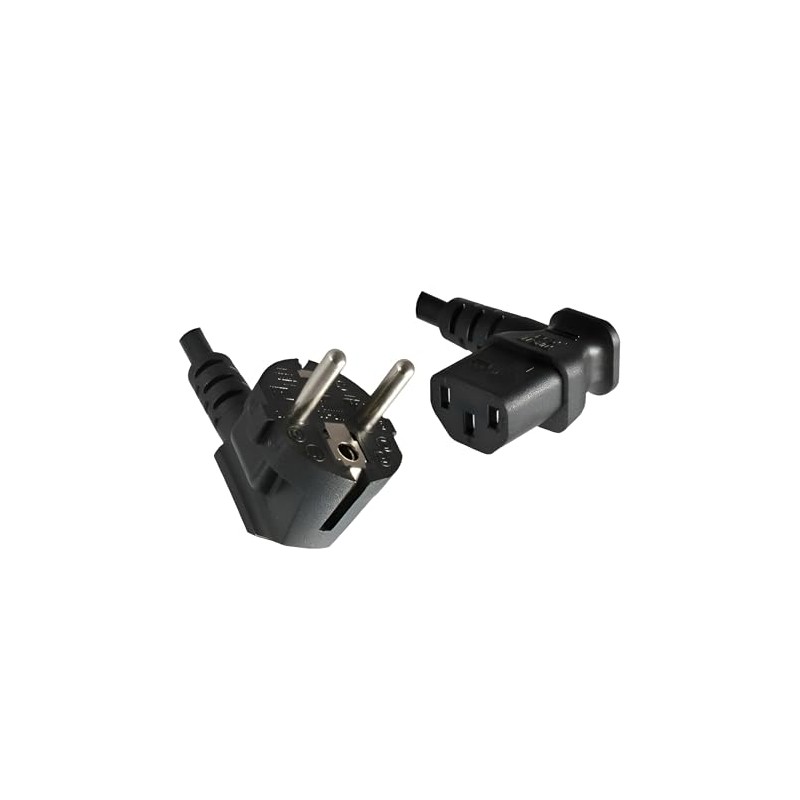 DINIC Power Cable CEE 7/7 to C13 90 Degree Angled