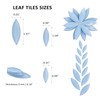 Youway Style Blue Leaf Mosaic Tiles for Crafts Bulk,200g Petal
