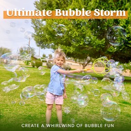 JOYIN 23 Pcs Big Bubble Wands Set, Giant Bubble Maker with Tray, Large Bubble Wands Bulk for Kids Outside Blowing, Nice Bubble Toys for Summer Easter Party Favor Birthday Toddlers