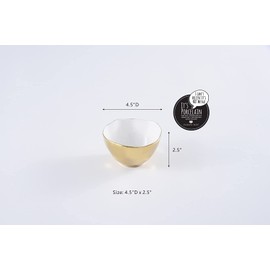 Pampa Bay Moonlight Tarnish Free Porcelain Snack Bowl with gold titanium