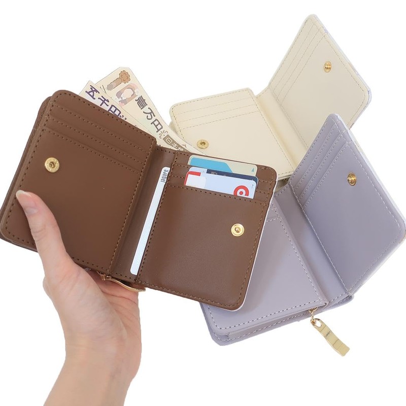 Sanrio Leopard Print Three Leather Wallet Rilakkuma Wallet