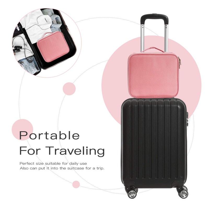 Joligrace Makeup Bag Cosmetic Case Vanity Travel Beauty Box Make