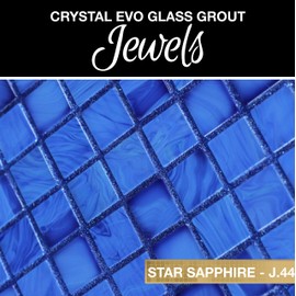 The Tile Doctor Crystal Glass Grout Jewels Star Sapphire - Glass Expoy Grout Glitter Additive for Tile, Backspalsh, Pool, Kitchen, Bathroom 75 Grams (1-Pack)