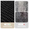 TYUU Black Bathroom Rug, Waffle Bath Mat Non Slip Washable
