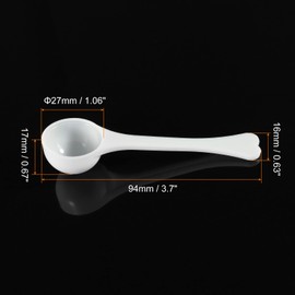 MECCANIXITY Micro Spoons 3 Gram Measuring Scoop Plastic Round Bottom Mini Spoon for Home Kitchen Powder Measurement Baking 15Pcs