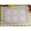 White 16x23 Inch Rectangle HANDMADE Cotton Crochet Lace Placemat Doilies