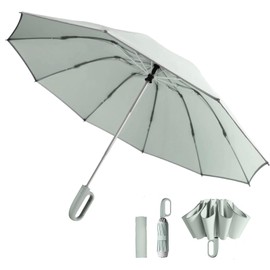 Folding Umbrella, One Touch, Automatic Opening/Closing, Large Size, Anti-Reverse Safety Type, Reverse Protection, 10 Ribs, High Density 310T Fabric, Prevents Popping Out, Strong Winds, Reflective