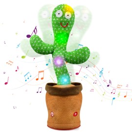 CARROUSEL Talking Cactus Toy for 1 Year Old, Singing Dancing Cactus Interactive Baby Toys for 12+ Months, Light-up Sensory Plush Toys for Toddler, Birthday Gifts for 1 2 3 Year Old Boys Girls