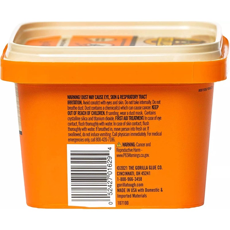 Gorilla 1lb Tub GORILLA All Purpose Wood Filler Interior Exterior