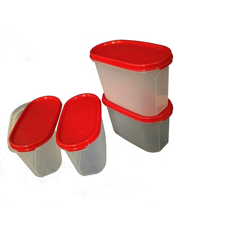 Tupin Tupperware Modular Mate Oval Plastic Container Set, 1.1 Litre