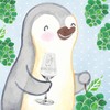 Mr. & Mrs. Panda Personalisiertes Weißwein Glas Pinguin Pommes -
