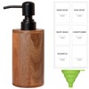 MIGAKU HOME Walnut Wood Soap Dispenser with Pump, Funnel &