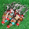 Phamines Santa Claus Boots Gloves Yak Silicone Beads Keychain Christmas
