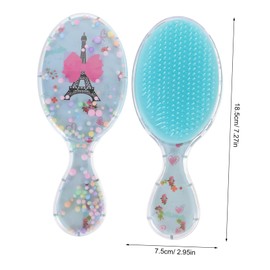 Baluue 2pcs Cute Portable Detangler Hair Brush for Girls Soft Bristles Hair Comb for Travel Safe and Design for Little Girls and Toddlers