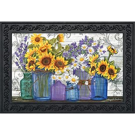 Briarwood Lane Rustic Sunflowers Summer Doormat Indoor Outdoor 30" x 18"