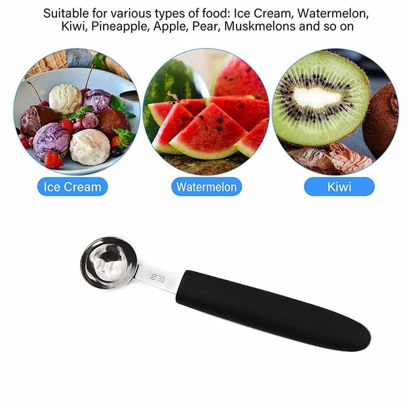 Stainless Steel Fruit Melon Baller Spoon Cutter, Heavy Duty Design